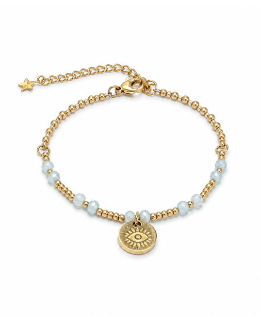 incienso en Pulsera de Protección de Aguamarina AA – Ojo Protector|es