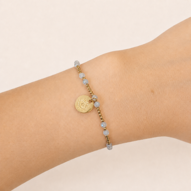 incienso en Pulsera de Protección de Aguamarina AA – Ojo Protector