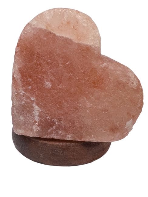 Lampara de sal del himalaya usb corazon 10cm