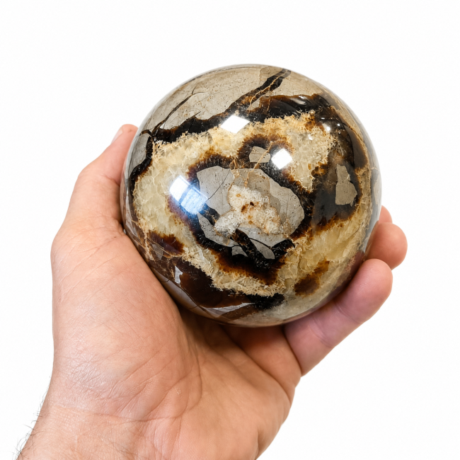 incienso en Esfera de septaria pulida 1,130 kg
