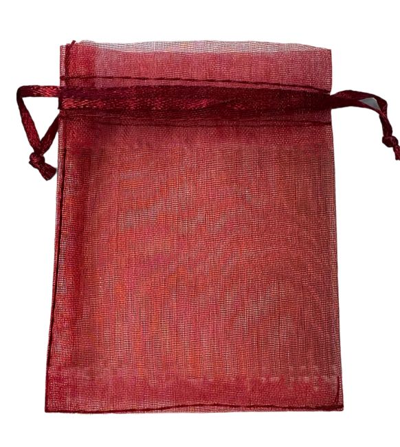 Bolsas Organza 7x9cm Rojo Burdeos (Pack de 100 piezas)