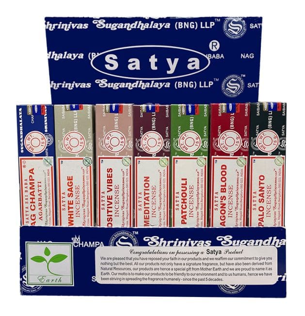 incienso en Display 7 Perfumes Satya