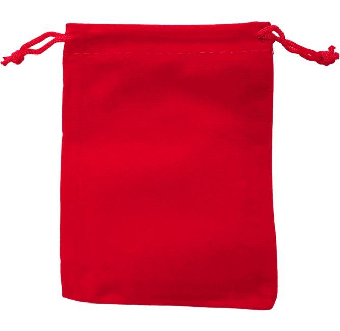 Bolsa Terciopelo Rojo 9.5x12cm x 50 Piezas