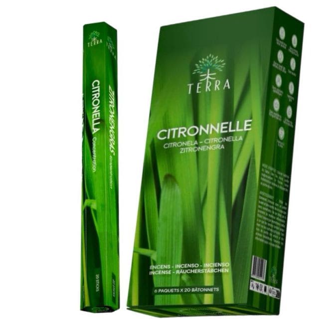 Incienso Terra citronella hexa sin carbón 30grs