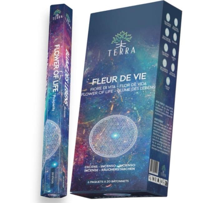 Incienso Terra Flor de la Vida hexa sin carbón