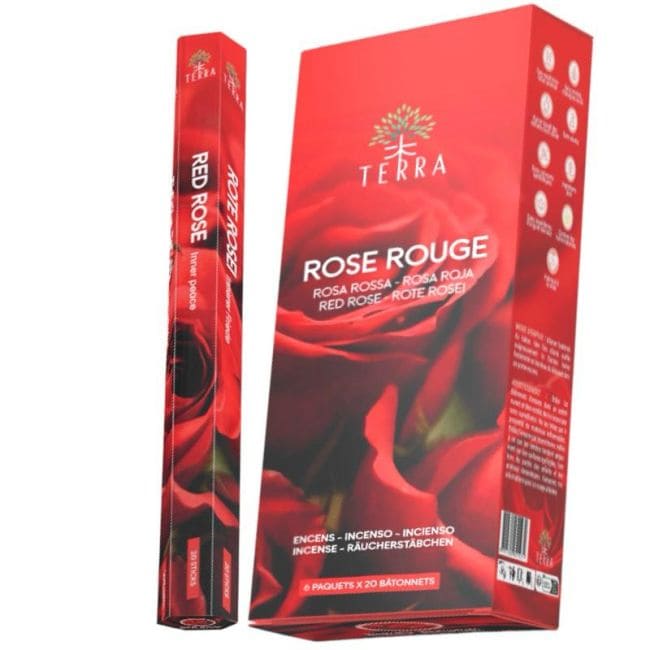 Incienso Terra  Rosa roja hexa sin carbón