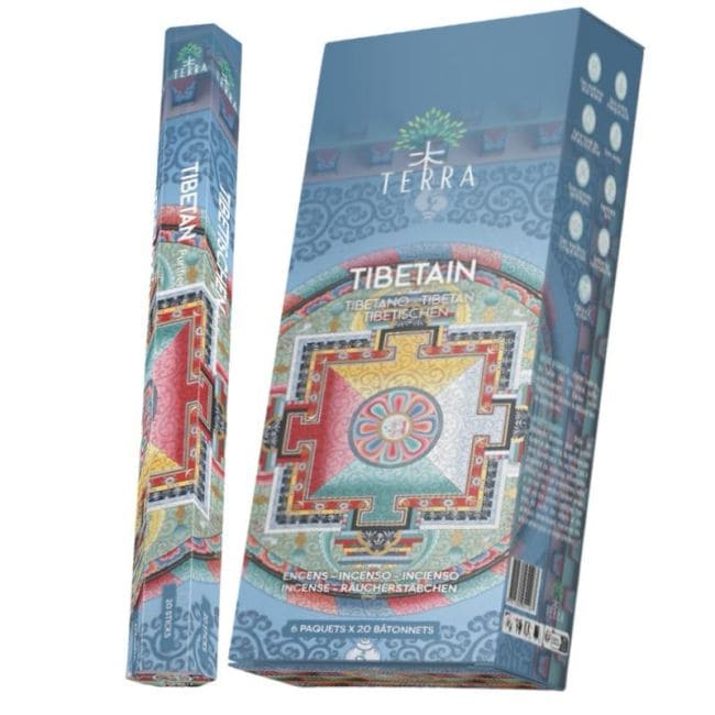 Incienso Terra Tibetan hexa sin carbón 30grs