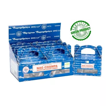 Conos de incienso backflow Satya Nag Champa 24 conos