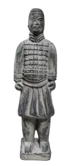 Estatua Caballero Terracota Negra 22cm