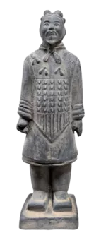 Estatua negra de terracota general 20 cm
