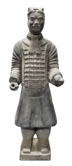 Estatua de Guerreros Negros con Armadura en Terracota 26cm