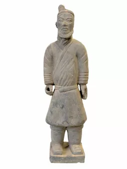 Estatua del Guerrero Negro en terracota, 35 cm