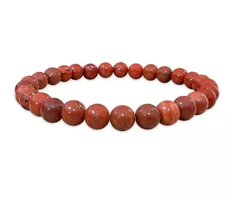 Pulsera de Jaspe Rojo A cuentas 6-7mm