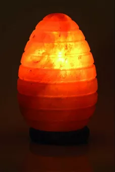 Lámpara de sal con diseño de huevo rayado, 2-3 kg