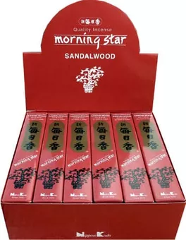 Incienso Japonés Morning Star Madera de Sándalo 50 Varillas