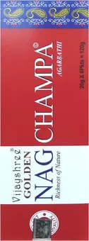Incienso Vijayshree Golden Nag Champa Hexagonal 20g