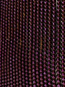 Hilo de Cuentas Redondas de Hematita Violeta Dorado A 6 mm