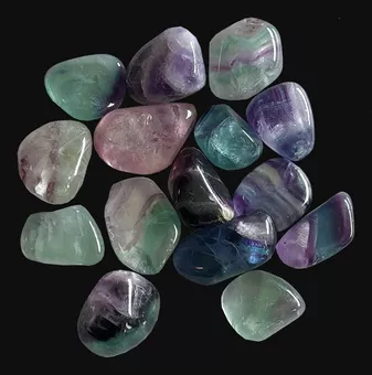 Fluorita Multicolor AA Piedras Rodadas 2-3cm 250g