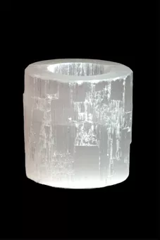 Candelabro cilíndrico de selenita 7cm 05-07Kg