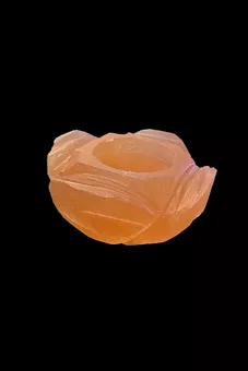 Candelabro de selenita rosa, 9 cm, 350 g