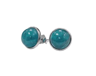 Pendientes Plata 925 Apatito Azul AA 8mm