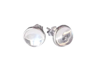Pendientes Plata 925 Cristal de Roca AA 8mm