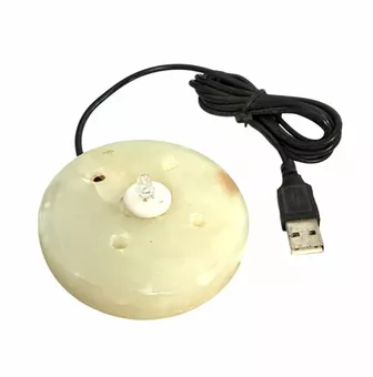 Base USB de ónix multicolor para lámparas de sal y selenita