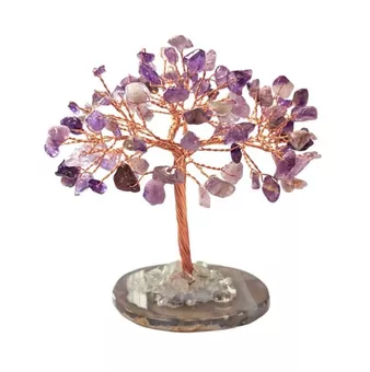 Árbol de la Vida Amatista sobre Ágata 12-13cm