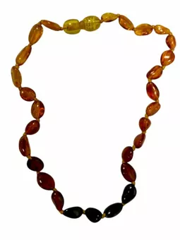 Collar Baby Pop, ámbar báltico, 3 colores, 28 cm