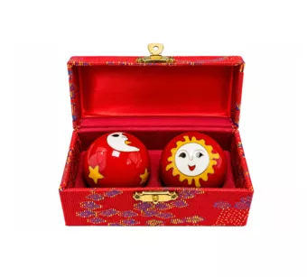 Bolas Chinas de Masaje Sol y Luna Rojas 4,2 cm