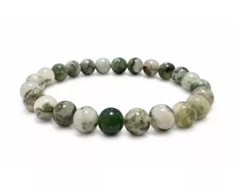 Pulsera Ágata Árbol Calidad A cuentas 8mm