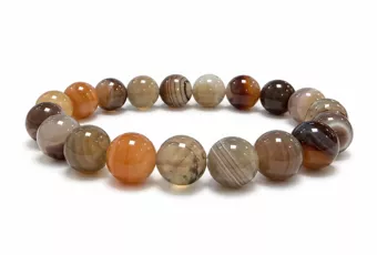 Pulsera de Ágata Botswana A cuentas de 10mm