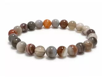 Pulsera de Ágata Botswana AA cuentas 8mm