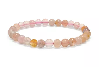 Pulsera de Ágata Flor de Cerezo A perlas 6mm