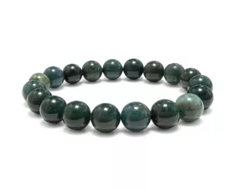 Pulsera de Ágata Musgo A cuentas 10mm