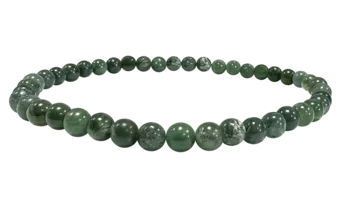 Pulsera de Ágata Musgo A cuentas de 4mm