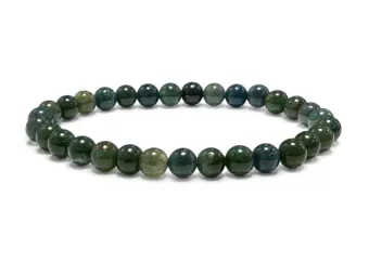 Pulsera de Ágata Musgosa A Cuentas de 6-7 mm