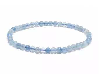 Pulsera aguamarina cuentas AA+ 4-5mm
