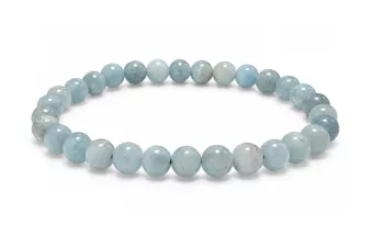 Pulsera de Aguamarina A+ Cuentas 5,5–6,5 mm