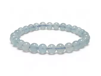 Pulsera de Aguamarina AA+ Cuentas 5,5–6,5 mm