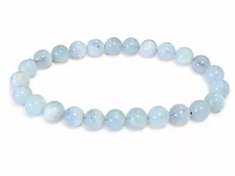 Pulsera de Aguamarina A+ Cuentas de 8–9 mm