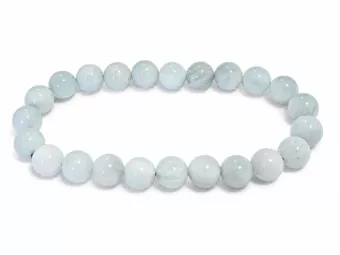 Pulsera de Aguamarina A Cuentas de 8–9 mm