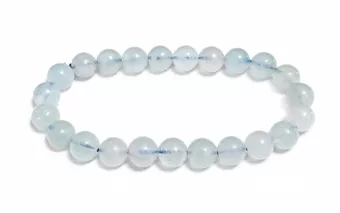 Pulsera de Aguamarina AA Cuentas 7.5-8.5 mm