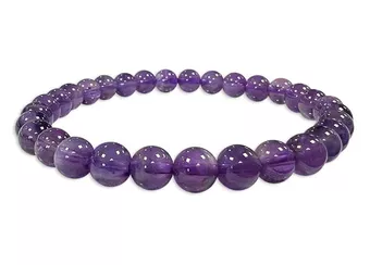 Pulsera de Amatista AA cuentas de 6-7mm