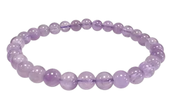 Pulsera de Amatista Clara A cuentas 6-6.5mm