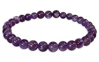 Pulsera de Amatista de Uruguay A cuentas 5.5-6.5mm