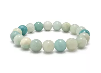 Pulsera de Amazonita de Brasil A Perlas 10 mm