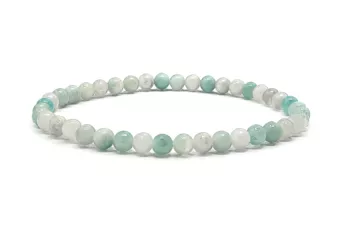 Pulsera de Amazonita de Brasil A Perlas 4 mm