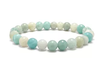 Pulsera de Amazonita de Brasil A Perlas 8 mm