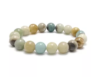 Pulsera de Amazonita Multicolor A cuentas 10mm